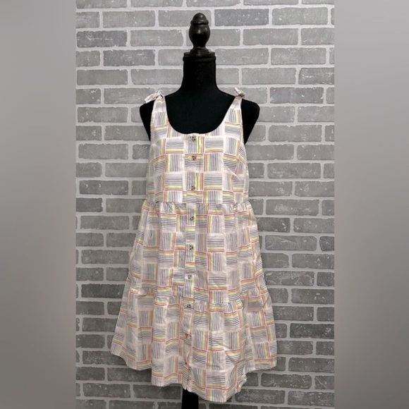 Target Dresses & Skirts - Vintage Target Pride Rainbow Lines‎ Gender Inclusive Linen Dress Size XS